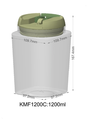 ODM PP de 850ml 1200ml produto o círculo quadrado da garrafa plástica