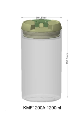 Produto comestível plástico da garrafa do ANIMAL DE ESTIMAÇÃO da cor do ODM do as/ABS 1200ml do silicone